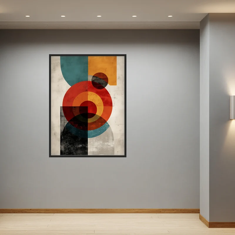 Geometrische Kreisflächen Komposition Poster