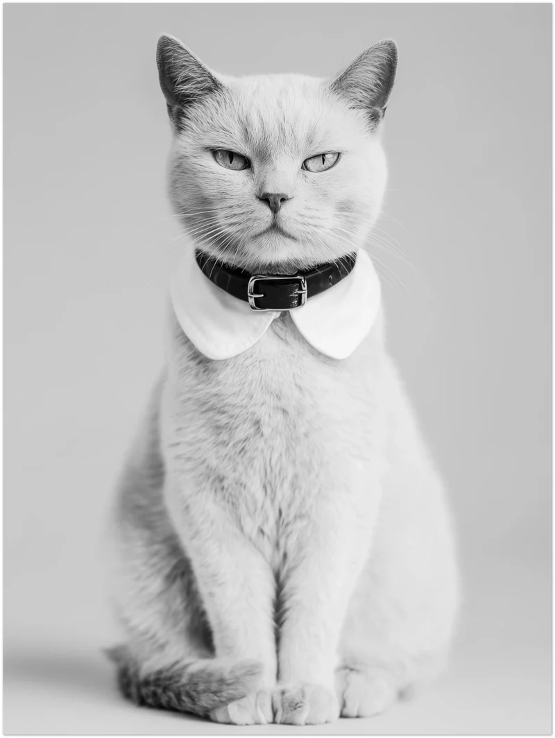 Katze mit Halsband Leinwandbild