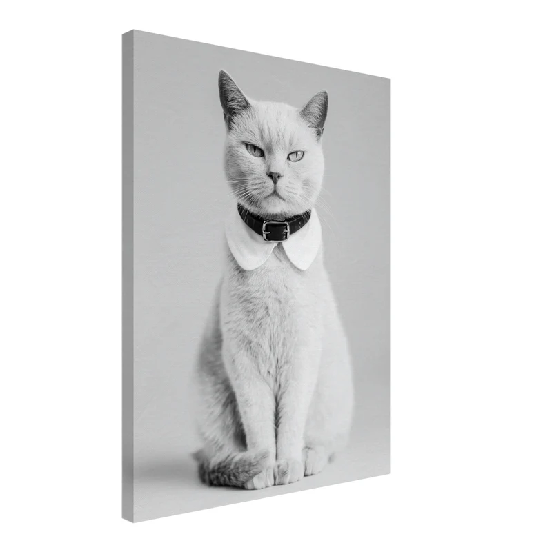 Katze mit Halsband Leinwandbild