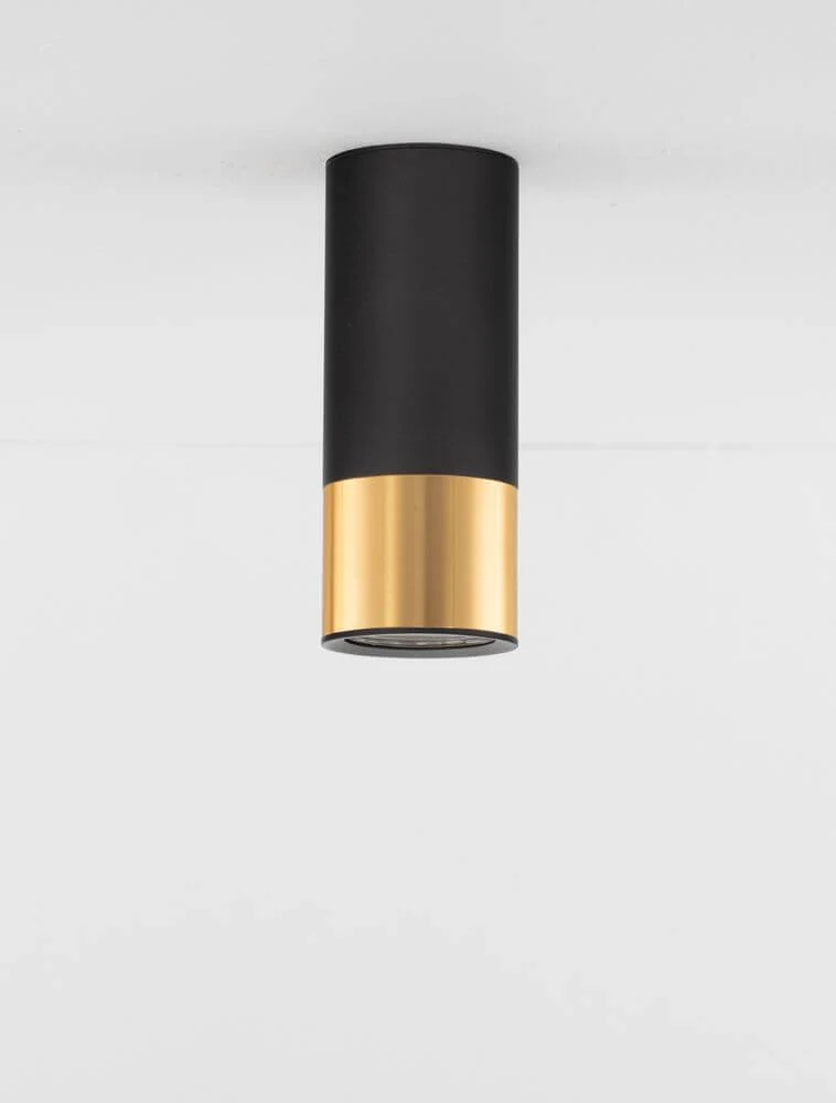 Picto Deckenleuchte GU10 Ø 6cm Schwarz, Gold