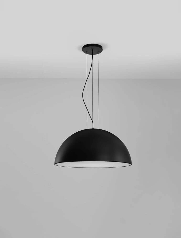 Tholos Pendelleuchte E27 3-flammig Schwarz, Weiß