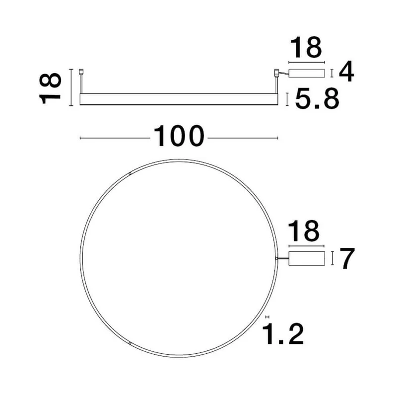 Motif LED Deckenleuchte Ø 100cm 3000K
