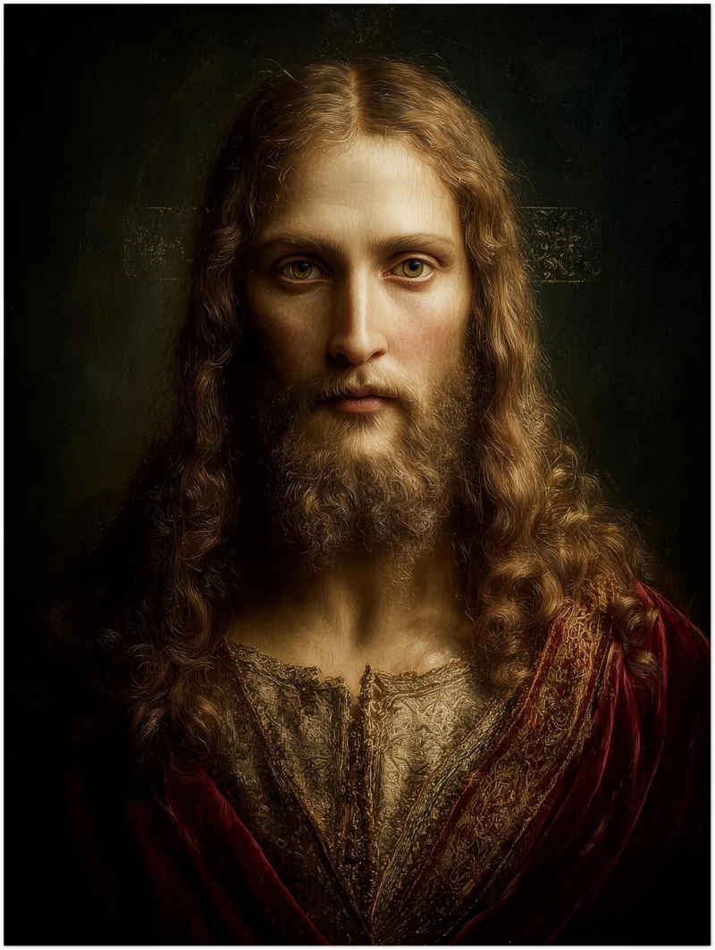 Erhabenes Jesusporträt Leinwandbild