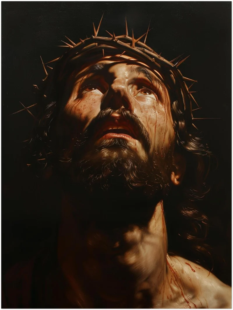 Leidender Jesus Leinwandbild
