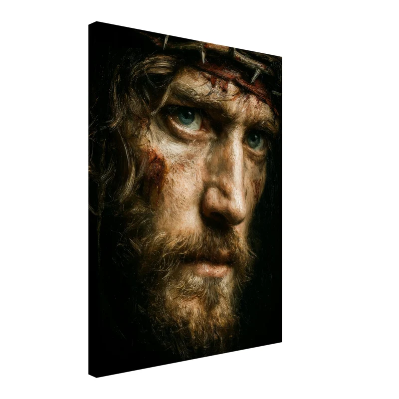 Dornenkrone Jesusporträt Leinwandbild