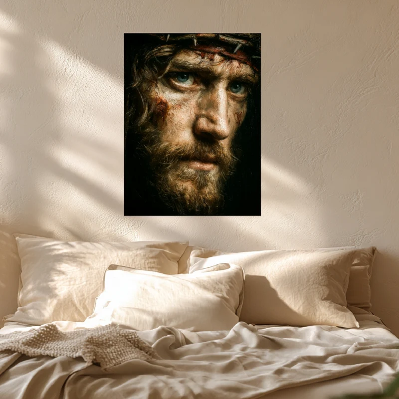 Dornenkrone Jesusporträt Leinwandbild