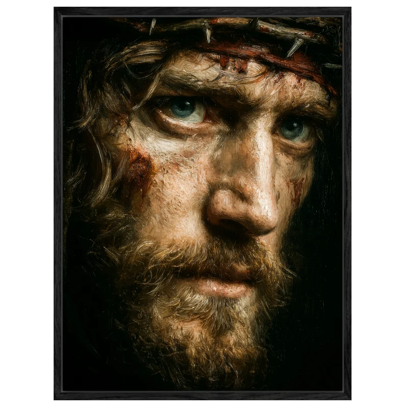 Dornenkrone Jesusporträt Leinwandbild