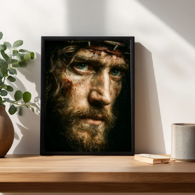 Dornenkrone Jesusporträt Poster