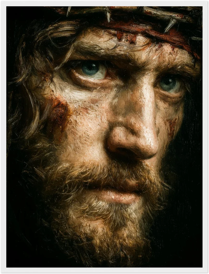 Dornenkrone Jesusporträt Poster