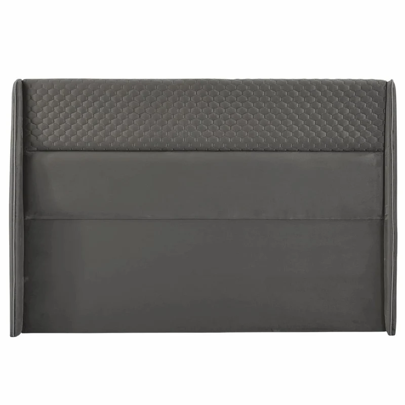 Casa Padrino Luxus Bett-Kopfteil Dunkelgrau 200 cm - Luxus Schlafzimmer Möbel