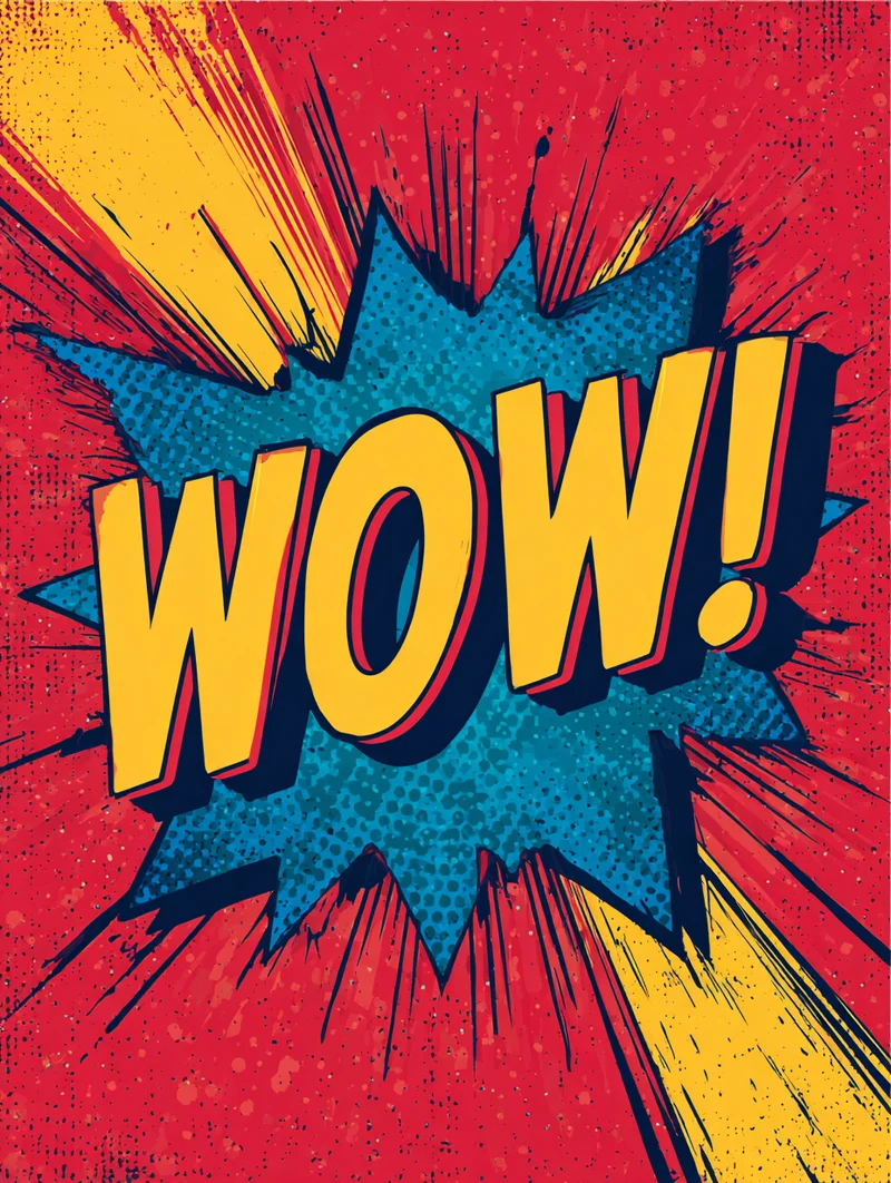 WOW Comic Schriftzug Poster