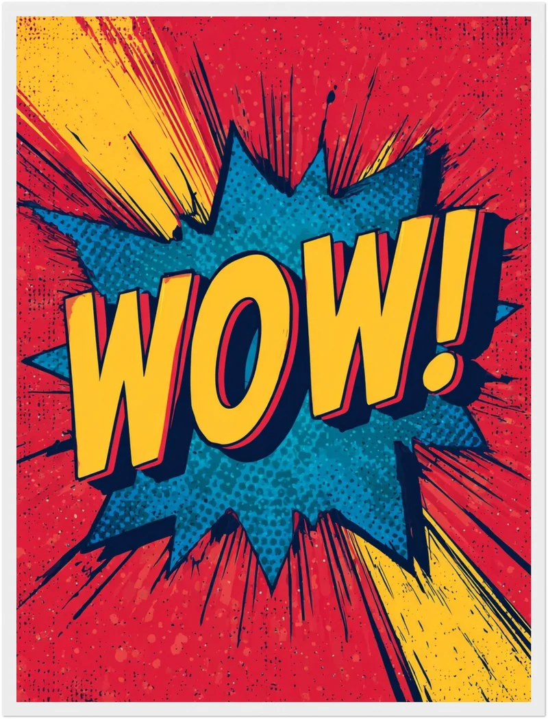 WOW Comic Schriftzug Poster