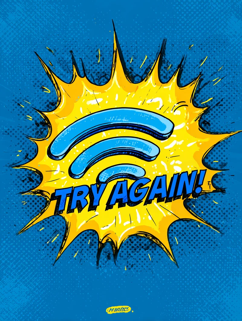 WLAN Symbol Comic Poster