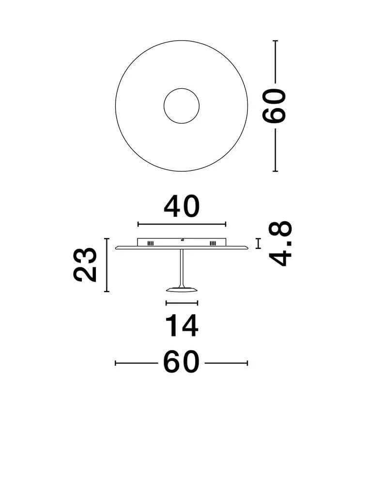 Nima LED Deckenleuchte 3000K Weiß