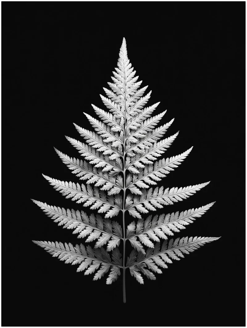 Farnblatt Symmetrie Leinwandbild