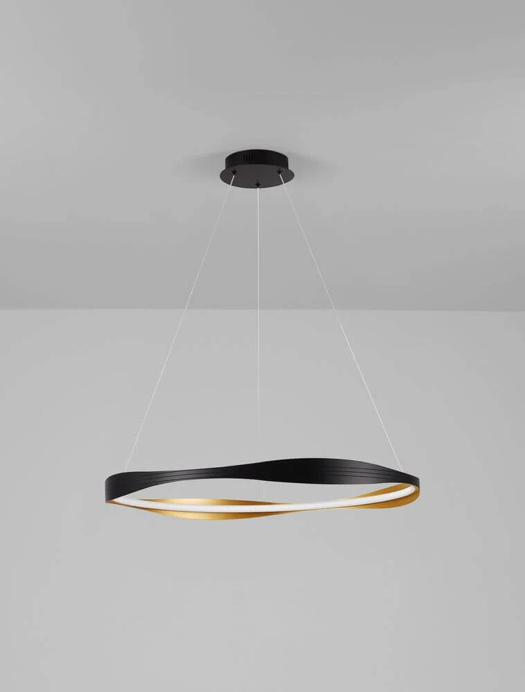 Dobi LED Pendelleuchte 2700, 5000K Schwarz, Gold