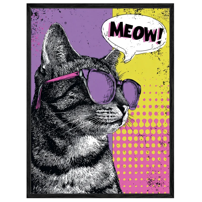 Katze mit Sonnenbrille Leinwandbild