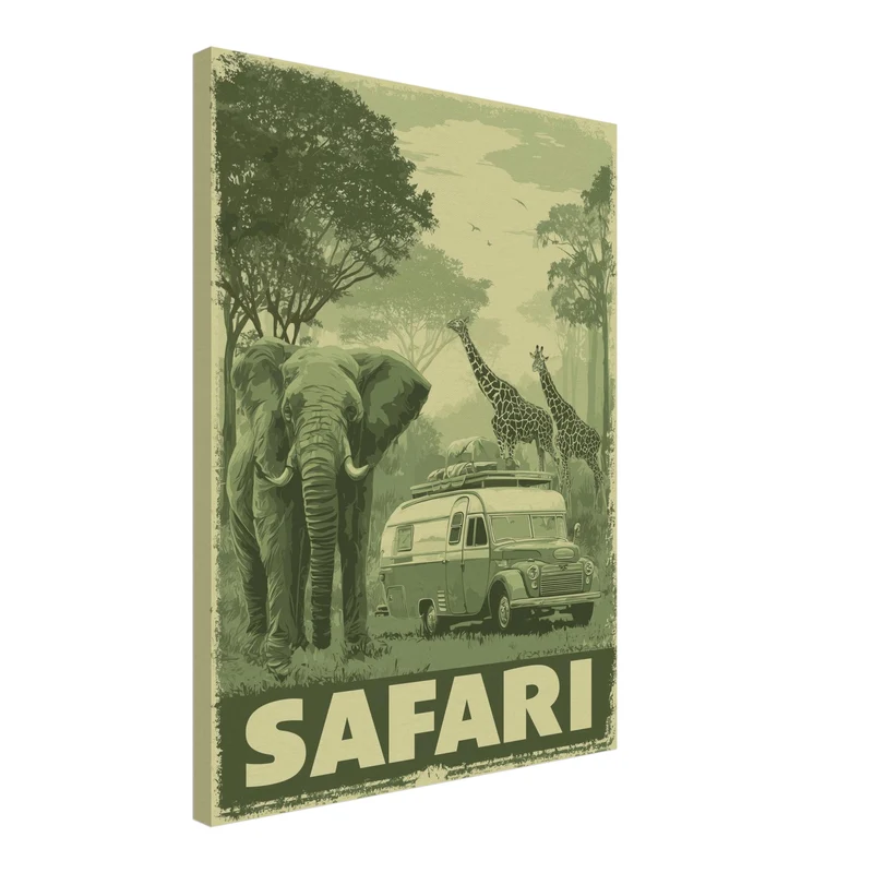 Safari mit Wildtieren Leinwandbild