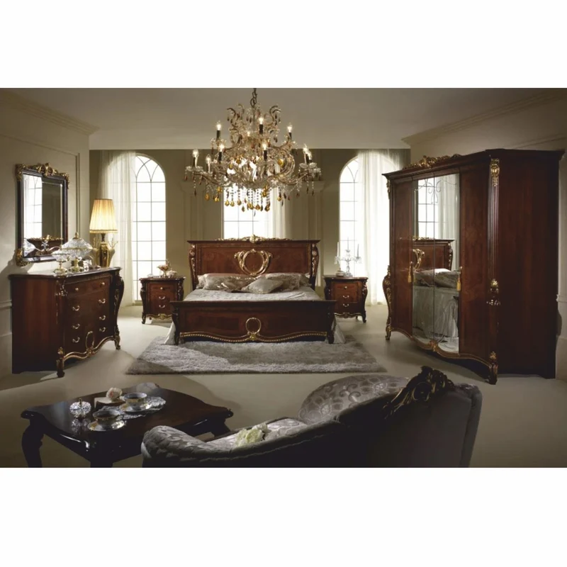 Casa Padrino Luxus Barock Nachtkommode mit 3 Schubladen Dunkelbraun / Gold - Made in Italy