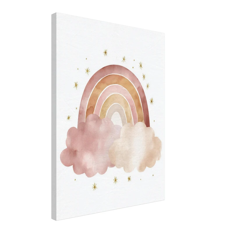 Zarter Regenbogen Aquarell Leinwandbild