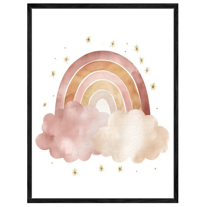 Zarter Regenbogen Aquarell Leinwandbild