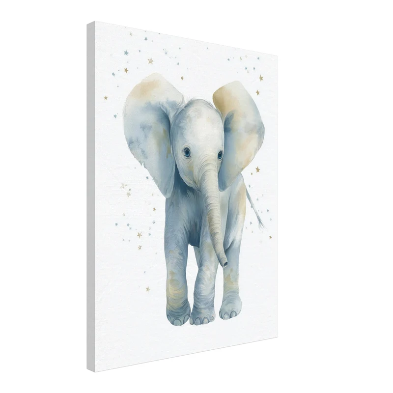 Sanfter Elefant Aquarell Leinwandbild