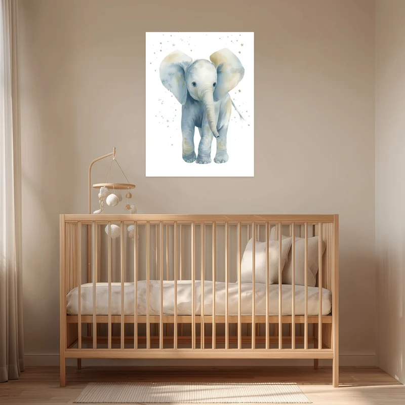 Sanfter Elefant Aquarell Poster