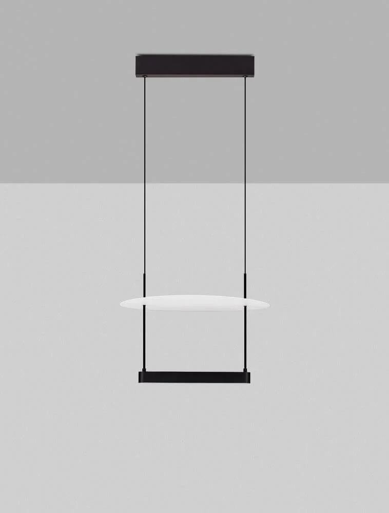 Diona LED Pendelleuchte Ø 40cm Schwarz, Weiß