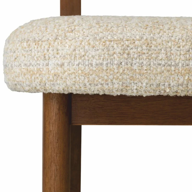 Casa Padrino Luxus Esszimmer Stuhl Beige / Dunkelbraun H. 77,5 cm - Esszimmer Möbel