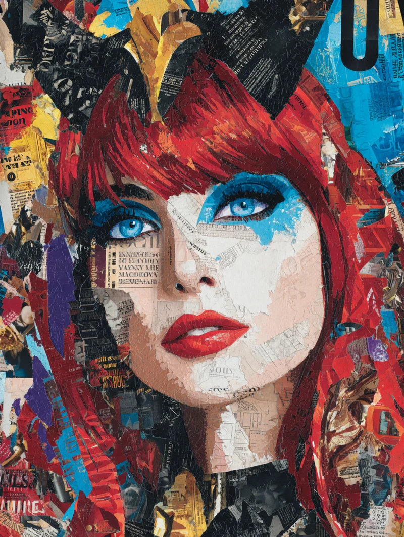 Frau mit roten Haaren Poster
