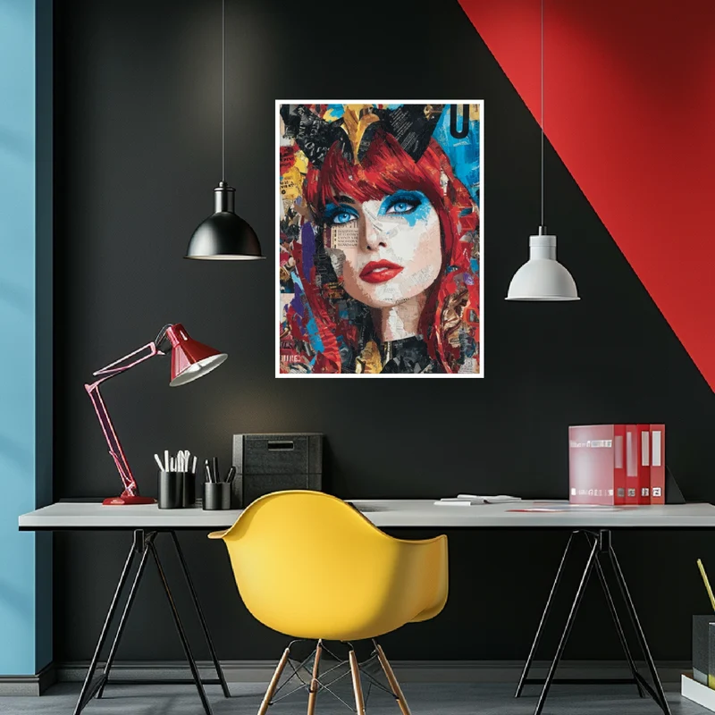 Frau mit roten Haaren Poster