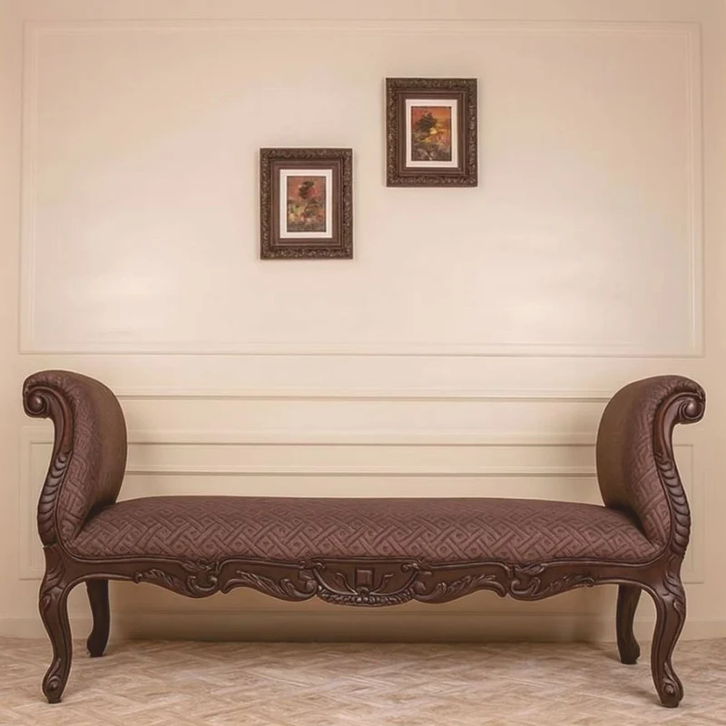 Casa Padrino Luxus Barock Sitzbank Braun 175 cm - Barock Möbel - Made in Italy