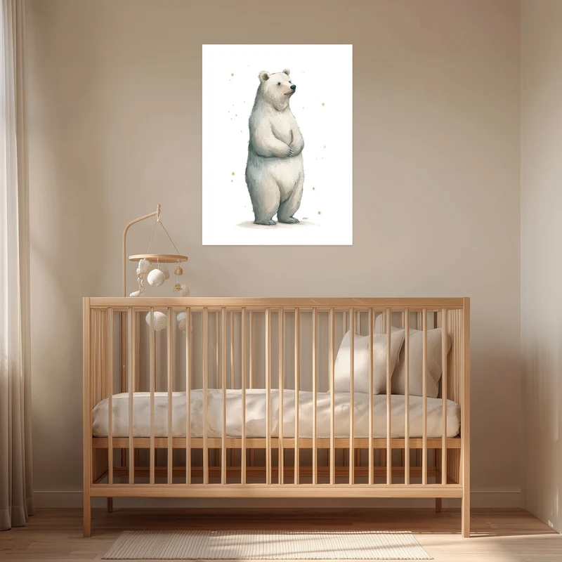 Sanfter Eisbär Aquarell Poster