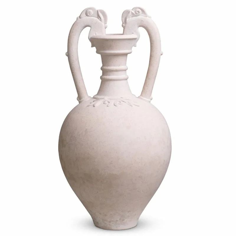 Casa Padrino Luxus Barock Deko Amphore Sandfarben H. 53 cm - Wohnzimmer Deko