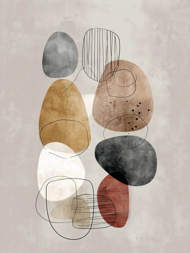 Abstrakte Steinformen Poster