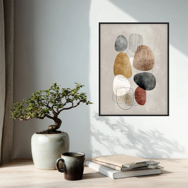 Abstrakte Steinformen Poster