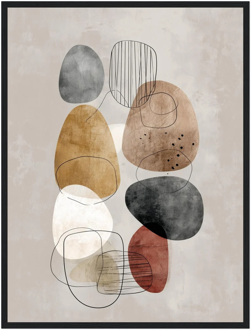 Abstrakte Steinformen Poster