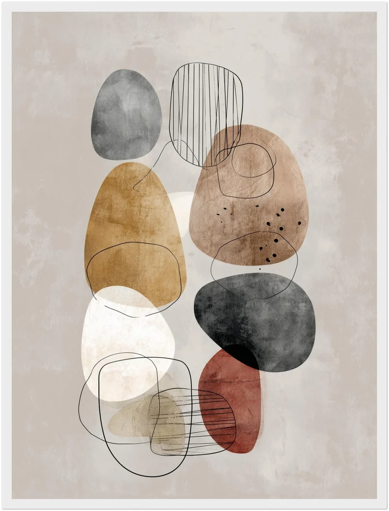 Abstrakte Steinformen Poster