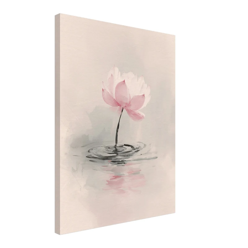 Helle Lotusblume in Rosa Leinwandbild