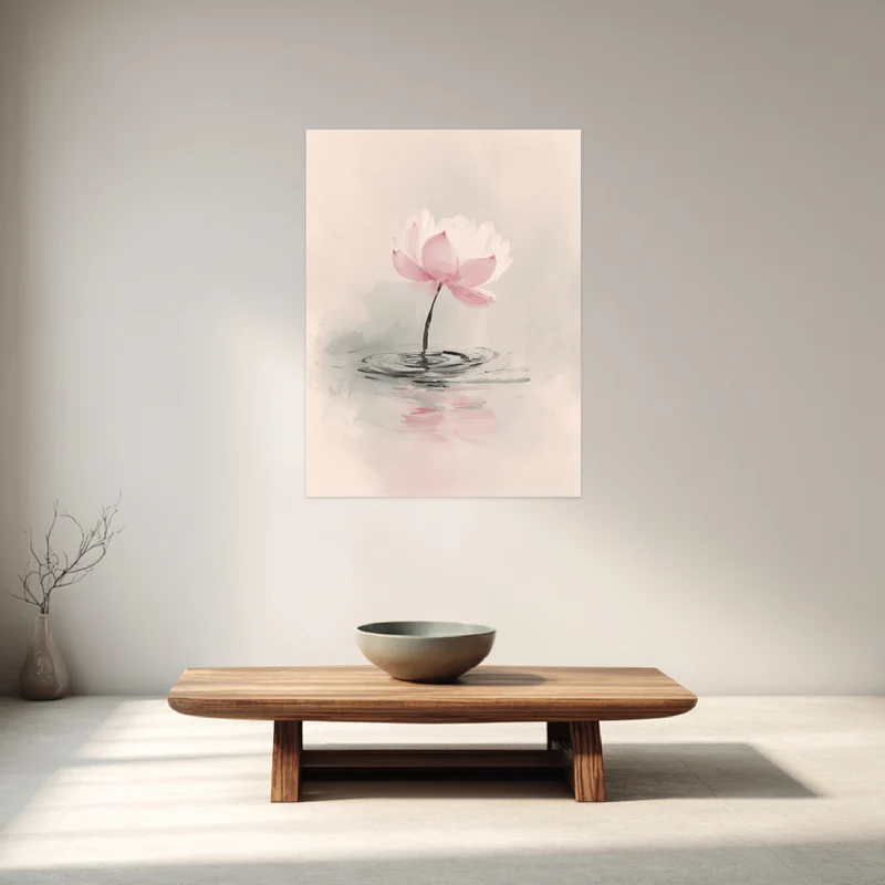 Helle Lotusblume in Rosa Poster