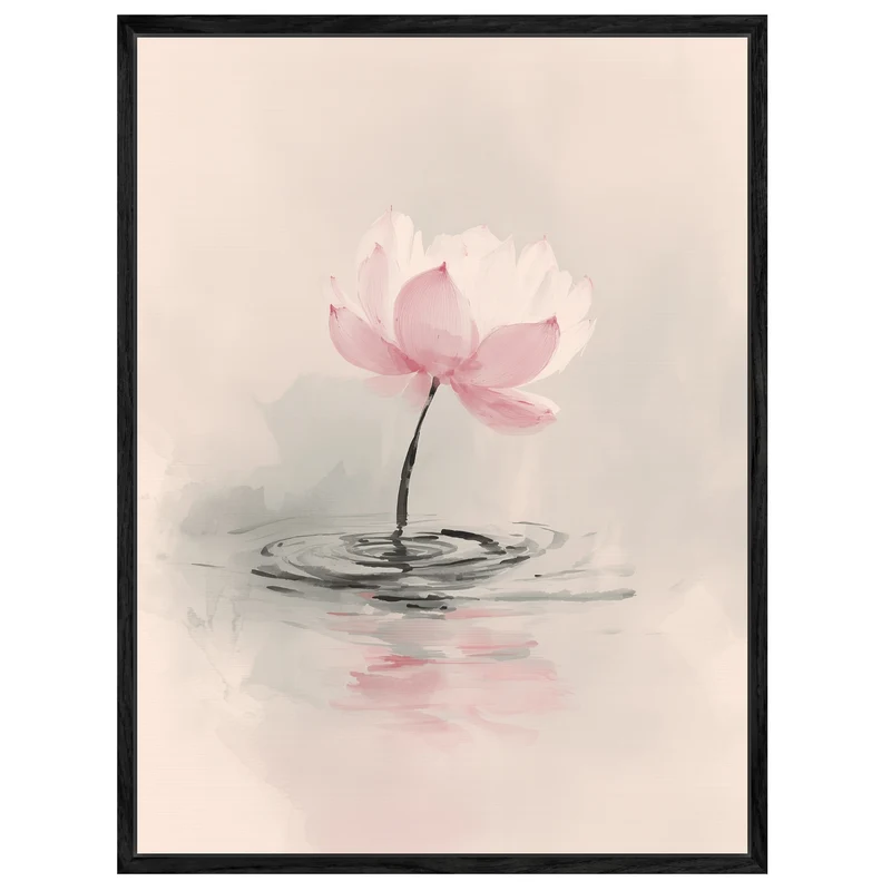 Helle Lotusblume in Rosa Leinwandbild