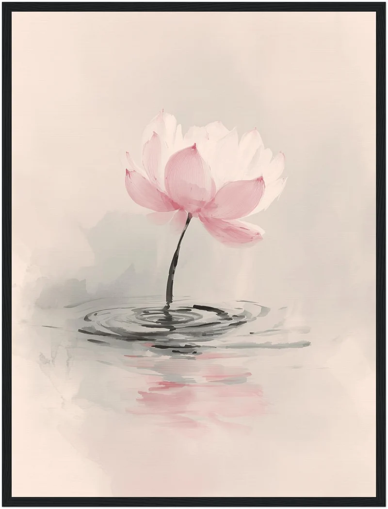 Helle Lotusblume in Rosa Poster