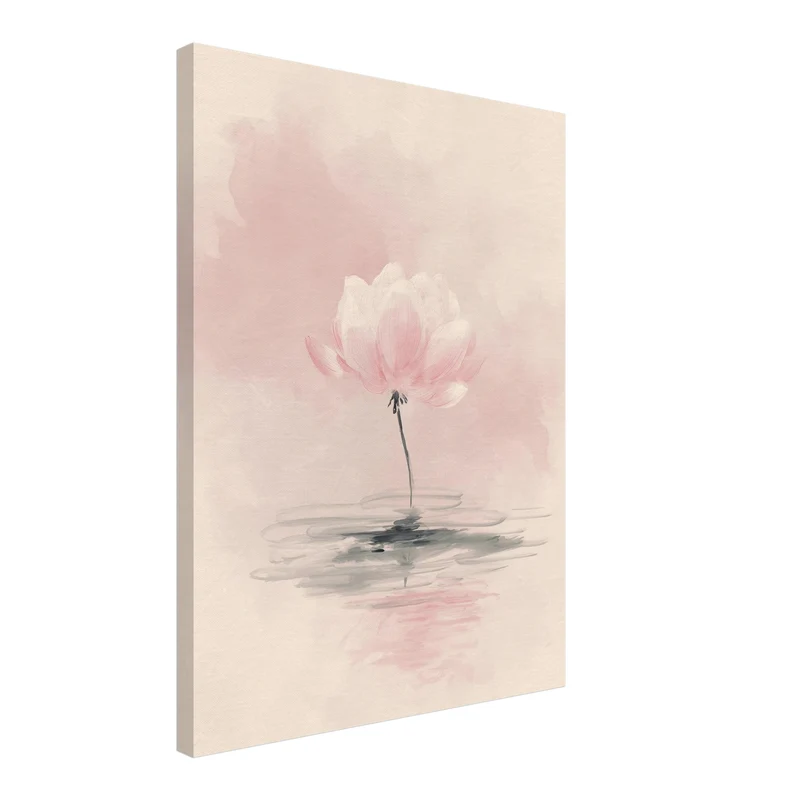 Zarte rosa Lotusblüte Leinwandbild