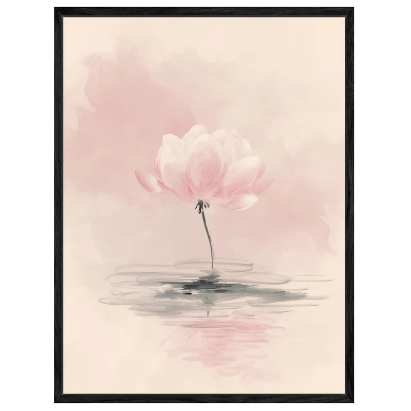 Zarte rosa Lotusblüte Leinwandbild