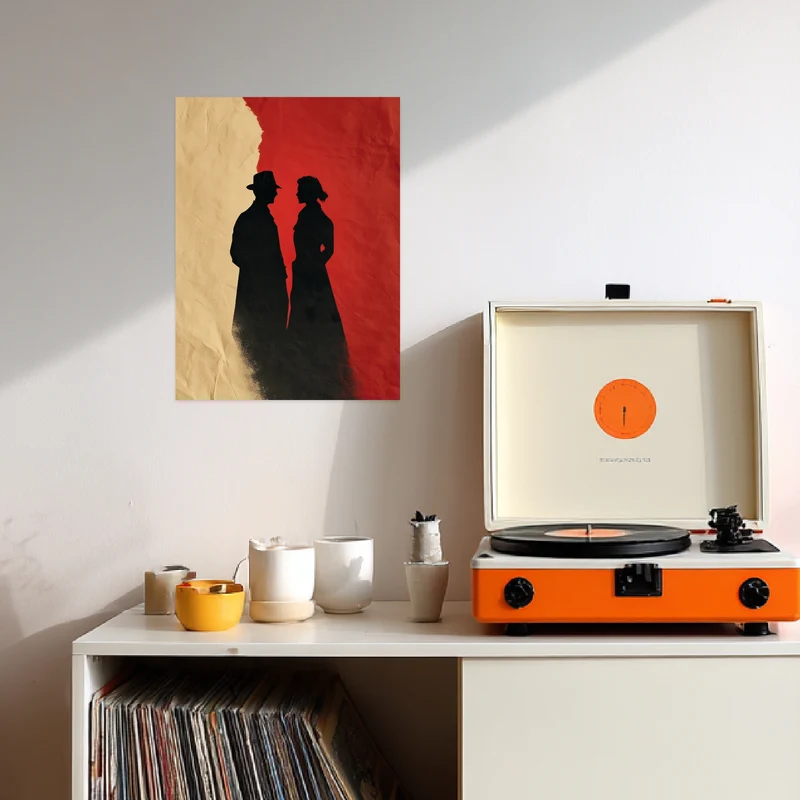 Silhouetten eines Paares Poster