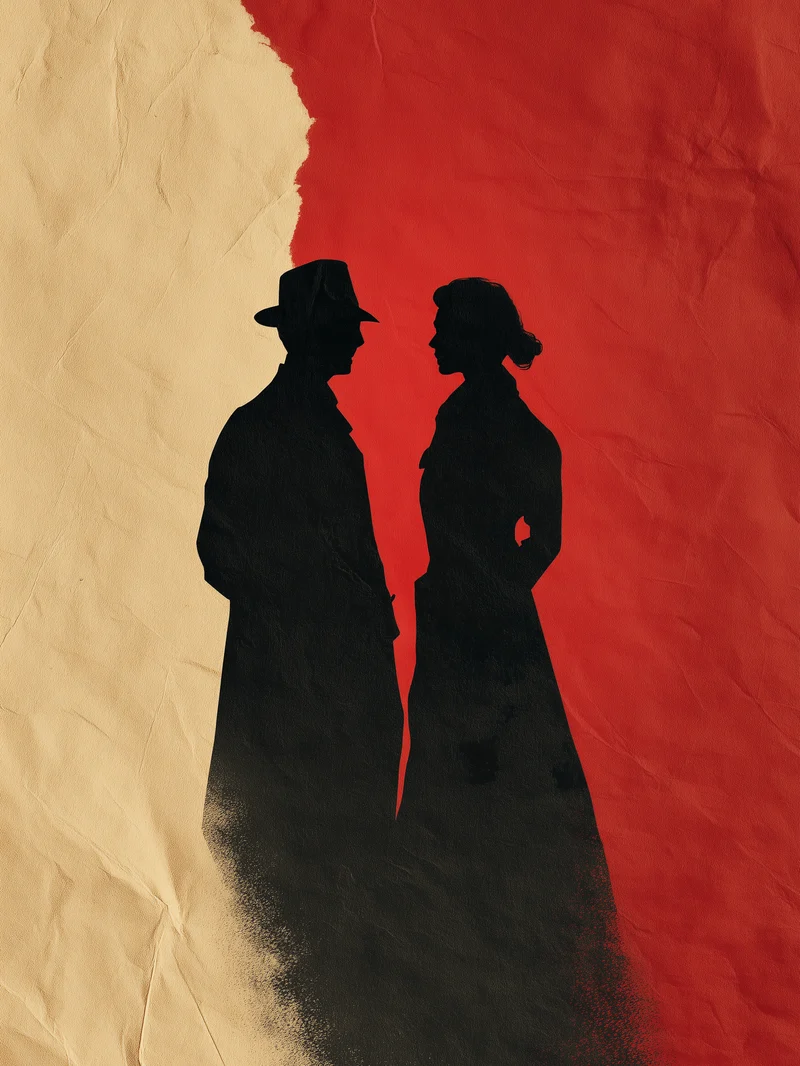 Silhouetten eines Paares Poster