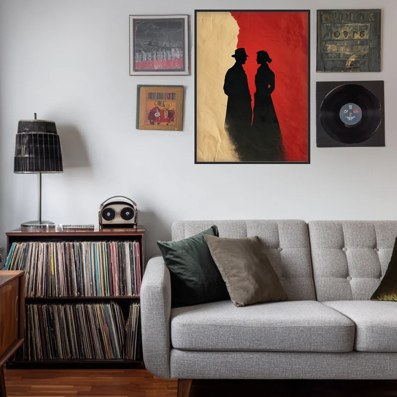 Silhouetten eines Paares Poster