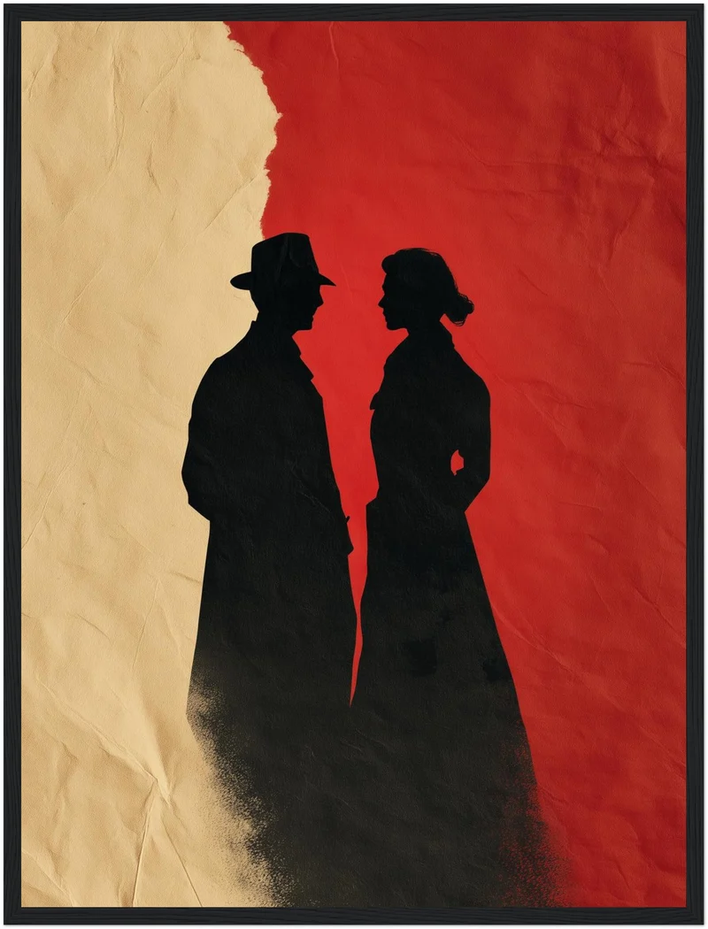Silhouetten eines Paares Poster