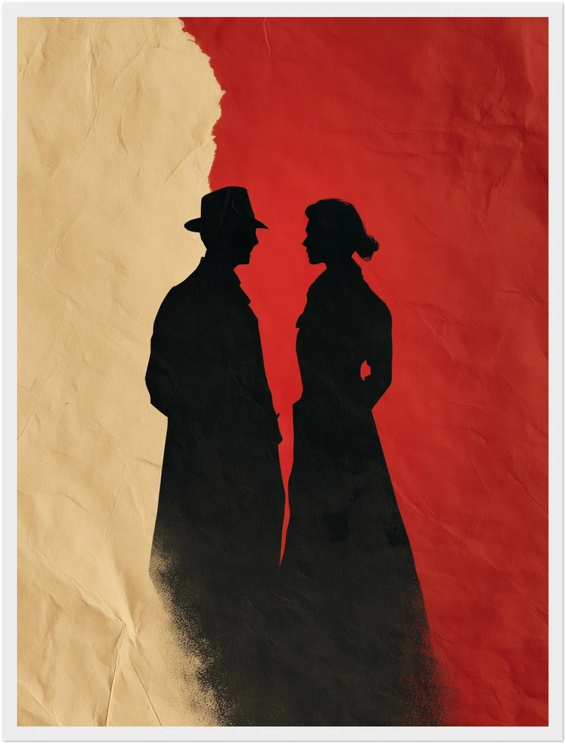 Silhouetten eines Paares Poster