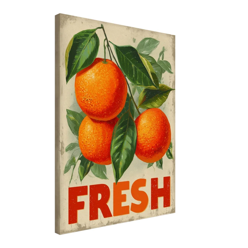 Orangen an Zweig Leinwandbild